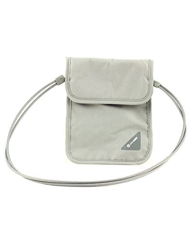 Pacsafe Coversafe X75 Anti-Theft RFID Blocking Neck Pouch, Neutral Grey - color: Neutral Grey