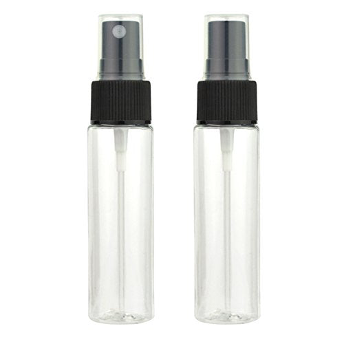 Jmkcoz Spray Bottles, 12 Pack 30ml 1oz Clear Empty Fine Mist Plastic Mini Travel Bottle Set Portable Refillable Liquid Containers for Cleaning Travel and 1 Pieces Microfiber Cleaning Cloth