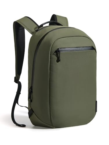 ALPAKA Essential Backpack 16L Lightweight Laptop Backpack Green | Laptop Sleeve fits 16-inch MacBook Pro, Internal Bottle Pocket, Ideal for Work Travel , Weatherproof Fabric Axoflux 210D - color: Green