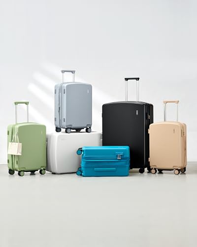 Hanke 20 Inch Expandable Carry On Luggage, Hard Shell with Side Hook - color: Bamboo Green, size: 20 Inch EXT