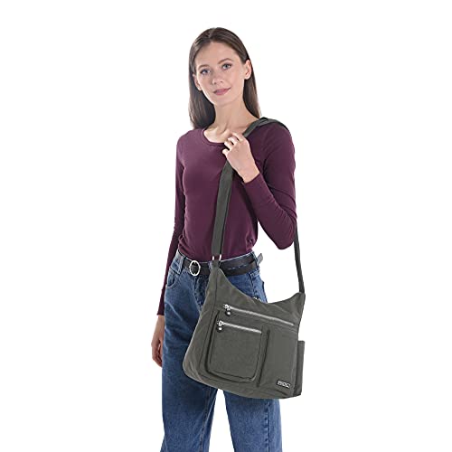 MHCNLL Women's Nylon Crossbody Purse, Anti-Theft RFID Lightweight - color: Dark Gray