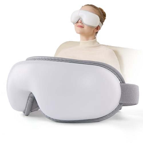 LAOBEN Eye Massager with Heat for Migraine Relief, Dry Eye and Better Sleep - color: White