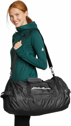Eddie Bauer Stowaway Packable Duffel Bag | Travel | Foldable | Lightweight | Durable | Ripstop Polyester, 45L, Marine - color: Marine