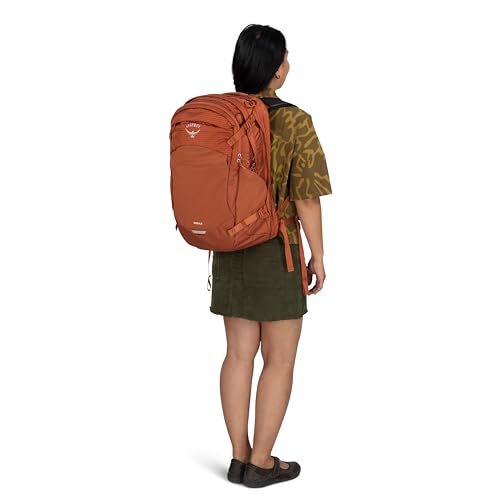 Osprey Nebula Commuter Backpack, Green OS | everyday bag, campus pack, laptop carry, laptop sleeve, work school travel, bottle pockets, everyday carry, Green color - color: Moss Green-earl Grey Heather