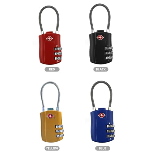 Maizoon 2 Pack TSA Approved 3-Digit Combination Lock with Password Resettable Combo for Travel Luggage Backpak Suitcase Baggage Durable Security Stylish Compact Red - color: Red