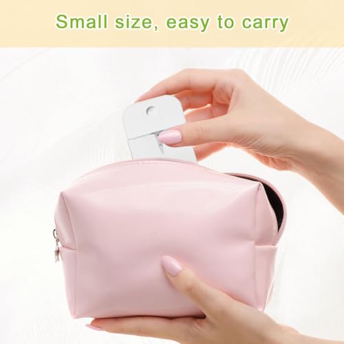 4 Pcs Portable Card Clear Spray Bottles 50ML Reusable Travel Mist Bottles with Fine Nano Spray Nozzle for essential oils,hair moisturizing water hand sanitizer,2 funnels are also given away (4)