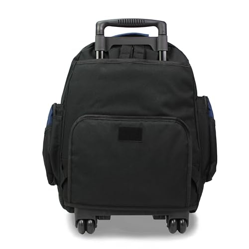 World Traveler Transworld 22-Inch Carry-On Rolling Backpack - BlackNavy - color: Blacknavy