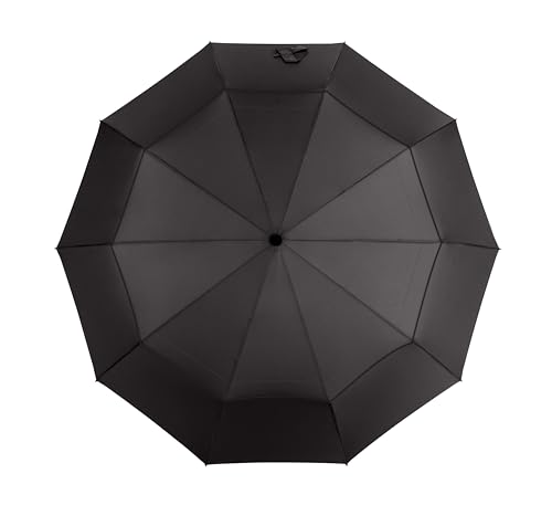 SIEPASA 49/54/62 Inch Windproof Golf Umbrella - Automatic Open/Close, Real Wood Handle - Large Folding Travel Umbrella for Wind, Rain & Sun Protection.(Black2,54) - color: Black 2, size: 54 Inch