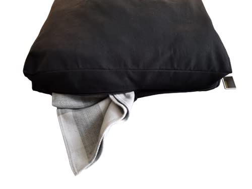 Laundry Hamper with Front Pocket,Door Hanging Laundry Bag, Black, 65 Liters - color: Black, size: 65 Liters