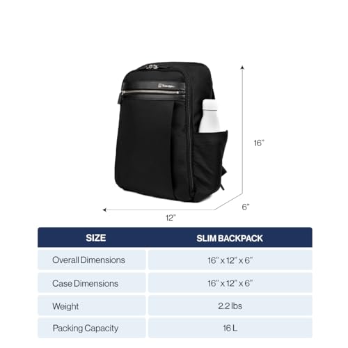 Travelpro Platinum Elite Slim Laptop Backpack, Blue, 16-Inch - color: True Navy Blue, size: 16 inches