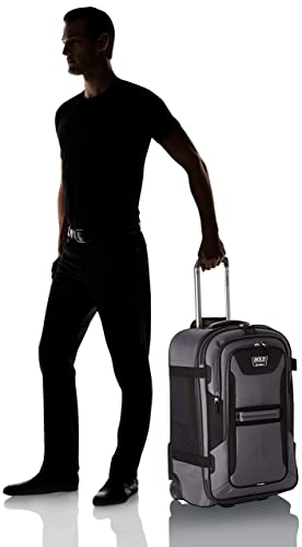Travelpro Bold Softside Checked Rollaboard, Grey/Black, 25-Inch - color: Grey/Black, size: Checked-Medium 25-Inch
