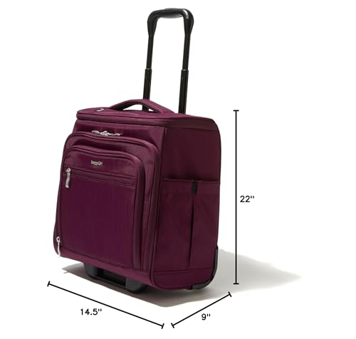 Baggallini Expandable Underseat Carry-On - color: MULBERRY