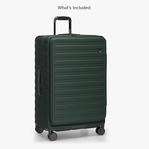 Traveler's Choice Novia Top Opening Expandable Polycarbonate Luggage with Spinner Wheels, Green, 30-Inch Large - color: Green, size: 30-Inch Large