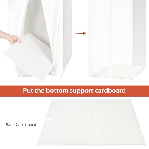 Univivi Cotton Garment Bag, Large Garment Bags for Hanging Clothes, 54 Inch - size: 17x20x54"-1 PCS