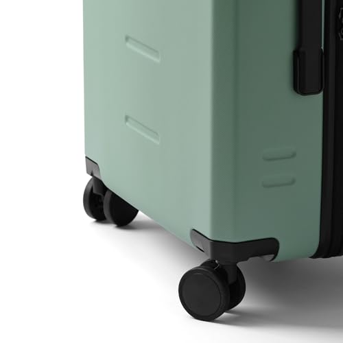 Db Ramverk Medium Check-In 24 Inch Hardside Luggage, Compact Suitcase with Silent 360 Spinner Wheels, TSA Lock, Interior Laptop Compartment and Two Zipper Dividers, Green Ray - color: Green Ray, size: Checked-Medium