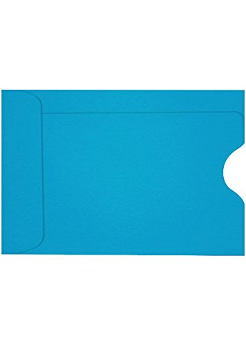 LUXPaper Credit Card Sleeves | 2 3/8" x 3 1/2" | Pool Blue | 80lb. Text | 50 Qty - color: Pool, size: 50 Qty.
