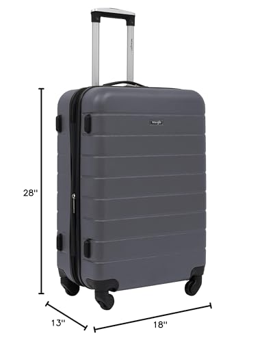 Wrangler Smart Spinner Hardside Luggage, 3 Piece Set, Quiet Shade - color: Quiet Shade, size: 3 Piece Set