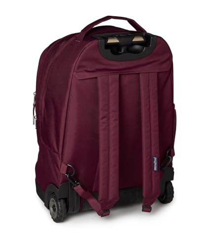 JanSport 36L Driver 8 Backpack – Large Rolling Bag, Cherry Lacquer - color: Cherry Lacquer