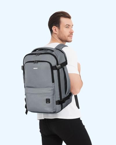 WANDF Personal Item Travel Bag 18x14x8, Carry On Laptop Backpack (Grey) - color: B-grey, size: 18x14x8