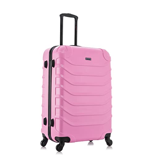 InUSA ENDURANCE Luggage with Spinner Wheels | Durable Lightweight Hardside Suitcase, Spacious Travel Bag with Handle and Trolley | 28-Inch Large Checked Luggage | Pink - color: Pink, size: 28 Inch