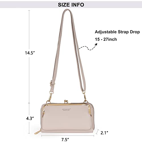 Montana West Crossbody Cell Phone Purse for Women RFID Blocking Cellphone Wallet - color: Wallet Khaki