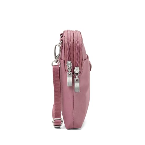 Baggallini The New Classic Collection Take Two RFID Bryant Crossbody - color: Dusty Mauve