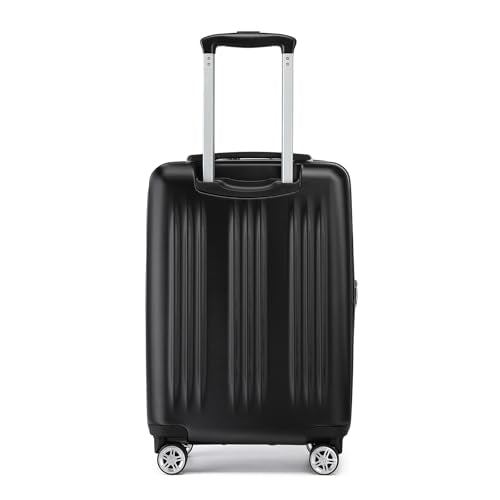 Kono Carry On Luggage 22x14x9 Airline Approved 20 Inch Expandable,Black - color: Black, size: 20"