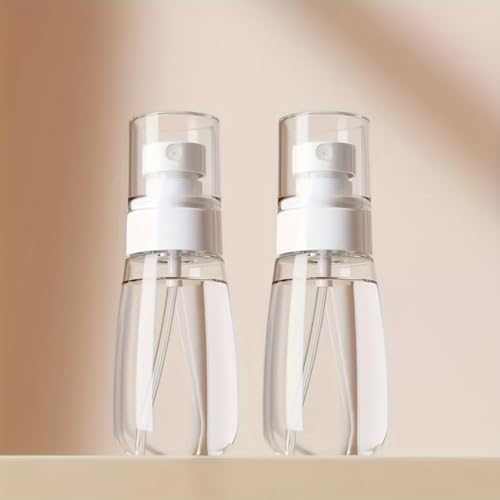 2pcs Portable Transparent Spray Bottle Set for Travel, 1.01/2.03/3.38oz Perfume Atomizer Dispenser Bottles (2pcs white 1.01oz) - color: 2pcs white 1.01oz