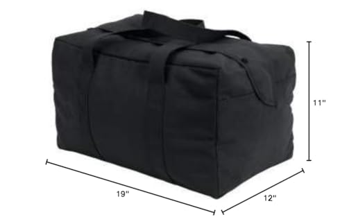 Rothco Canvas Parachute Cargo Bag, Black, 40.5L - color: Black