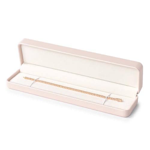 Oirlv Pink Long Necklace Storage Box - color: Pink, size: Long Chain Box