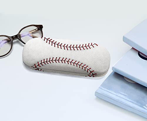 WIRESTER Hard Shell Eyeglasses Case, Clamshell Sunglasses Holder Protective Cover with Microfiber Cloth - color: Baseball
