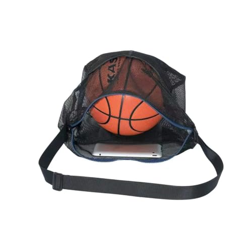 Mildbeer 12x6x12 Mesh Crossbody Bag for Gym & Beach - color: Black