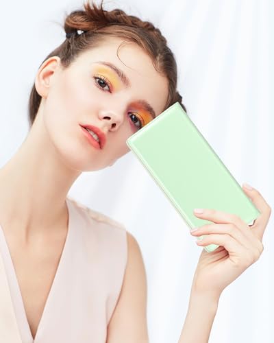 Womens Wallet, RFID Slim Wallet, Credit Card Holder Purse, Leather Bifold - color: Green