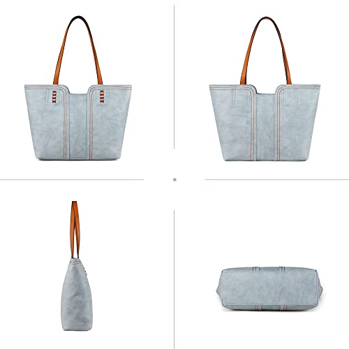 Montana West Tote Bag for Women Top Handle Satchel Purse - color: Pastel Blue