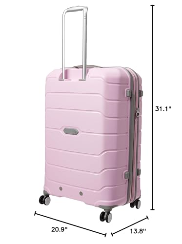 Samsonite Freeform 2-Piece Luggage Set - Carry-On & Large Checked Luggage with Dual Spinner Wheels - Durable Polypropylene Hardshell - TSA Lock, Airline-Approved - Expandable Hard Shell - Pink Rose - color: Pink Rose, size: 2-Piece Set (Carry-on/Large)