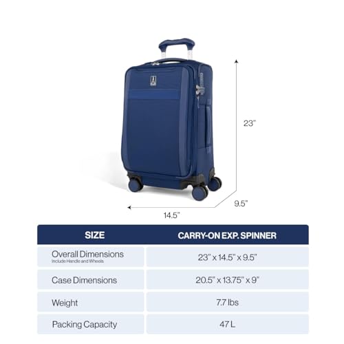 Travelpro VersaPack+ Softside Carry-On Luggage Suitcase, Green, 21-Inch - color: Desert Sage Green, size: Carry On