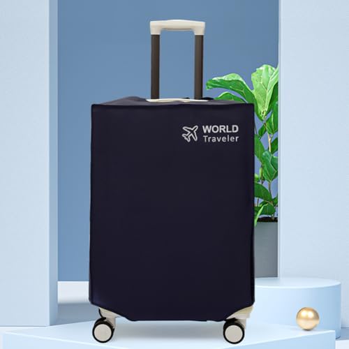 Luggage Cover Suitcase Protector Fits 26-28 Inch Luggage Waterproof Washable Dustproof Non Woven Fabric Protective Case for Travel Checked Baggage Commute Use Black with Velcro Closure - color: Black