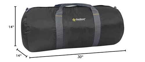 Outdoor Products Deluxe Duffel (Black, 12 in X 24 in) - color: Black, size: X-Large