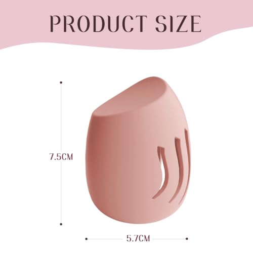 Silicone Makeup Sponge Holder,Fit All Sponges,Double-Sided Breathable(Pink - color: Pink*1