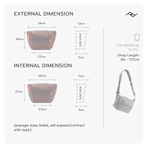 Peak Design Everyday Sling 6L, Kelp, Padded Adjustable Shoulder Strap for Crossbody or Waist Carry, FlexFold Dividers, Ideal for Carrying Cameras or Everyday Essentials, Sling Bag for Men and Women