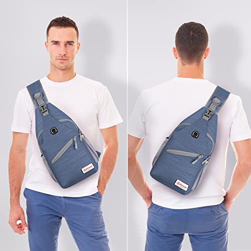 ZOMAKE Sling Bag,Small Crossbody Sling Backpack Shoulder Daypack for Travel - color: Royal Blue a, size: 8L