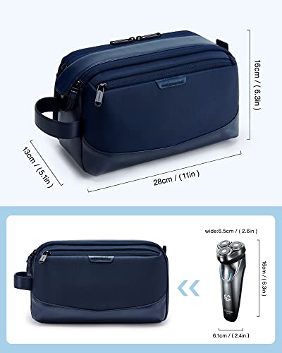 BAGSMART Large Travel Toiletry Bag for Men, Water-resistant, Nvay Blue - color: Nvay Blue