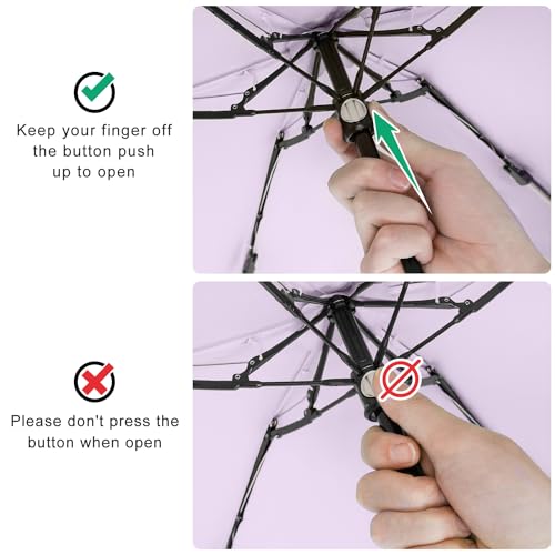 Mini Travel Umbrella - UPF 50+ Sun Protection Compact Manual Open Folding | Telescopic Hidden handle, UPF 50+ UV Protection, 6.7inch 0.47lb Lightweight Small Sun Umbrella, Silver Parasol - color: 03.Purple