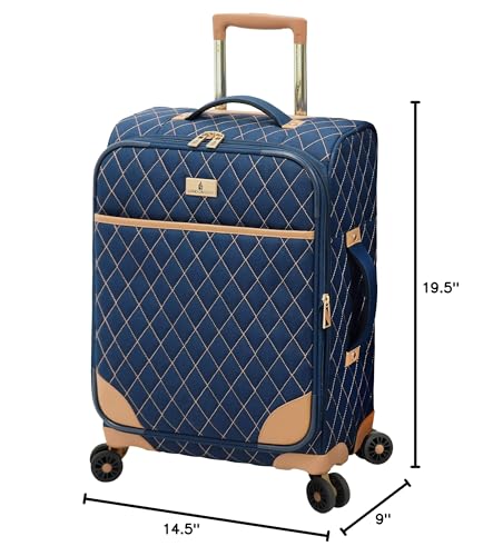 LONDON FOG Queensbury 20 Spinner Carry-On, Navy, 20 Inch - size: Carry-On 20-Inch