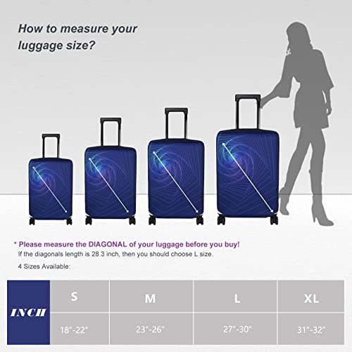 Explore Land Travel Luggage Cover Fits 31-32 inch Case (Gyrotropic, XL) - color: Gyrotropic, size: XL