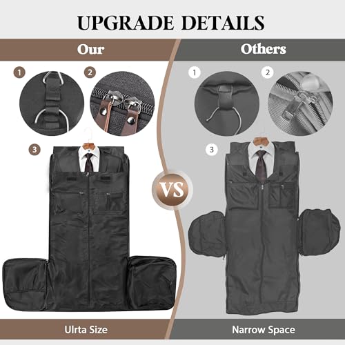 Wildroad Garment Bags for Travel - Canvas Duffle Bag with Shoe Compartment - color: Grey 01, size: Large-50L Duffle Bag