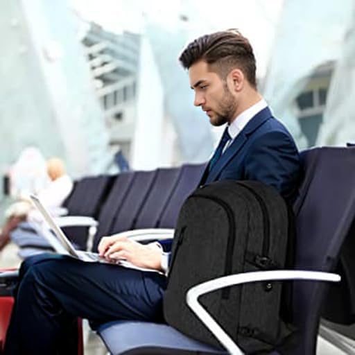 Mancro Laptop Backpack for Travel 17.3 Inch Anti-Theft Business Backpack - color: Black, size: 17.3 inch