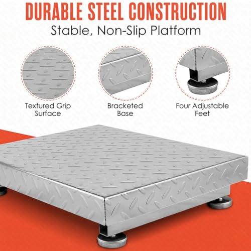 Industrial Scale, Platform Scale, Weight Machine for Luggage, 600 Lb, Large - color: Grey