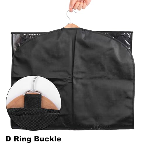 4 Pack Garment Bag for Hanging Clothes, 35.6" Non-Woven Fabric Storage Cover for Dancers & Travel, Foldable Costume Bag for Competitions, Recitals, Closet Storage – Black