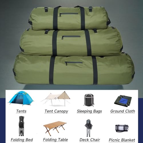 Arxus Duffle Bag 30L/50L/90L Long Travel Bag for Baseball Bat Tent Large - color: Green, size: 30L
